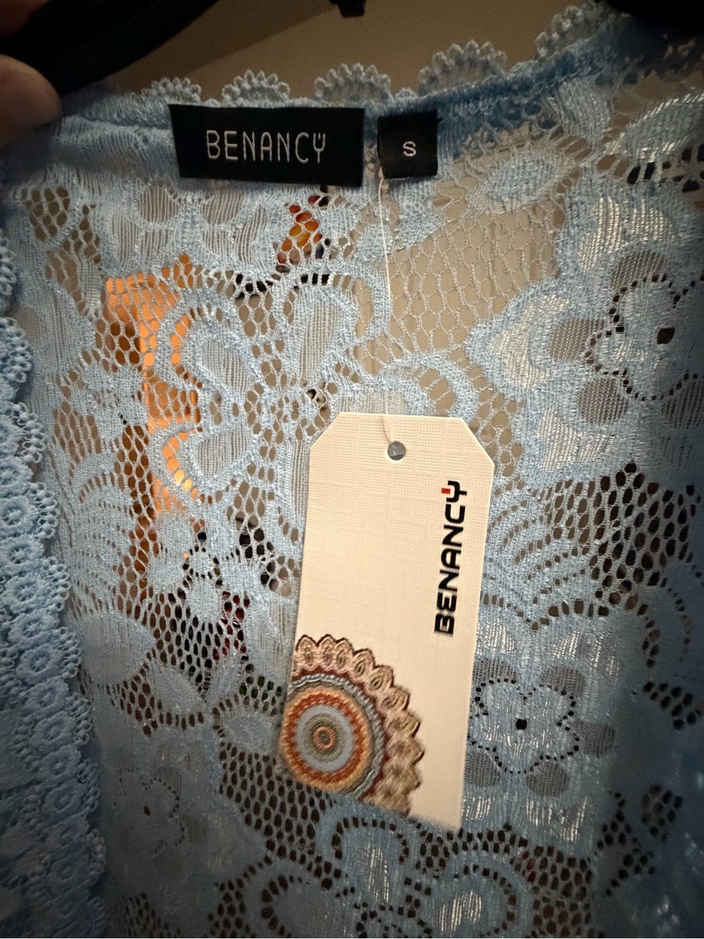 Benancy Light Blue Floral Lace - Picture 2 of 3